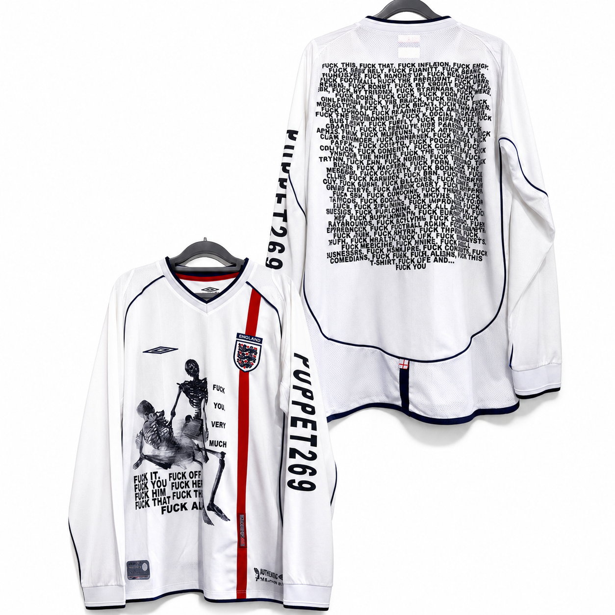 England Statement Graphic Jersey - long sleeve front and back views