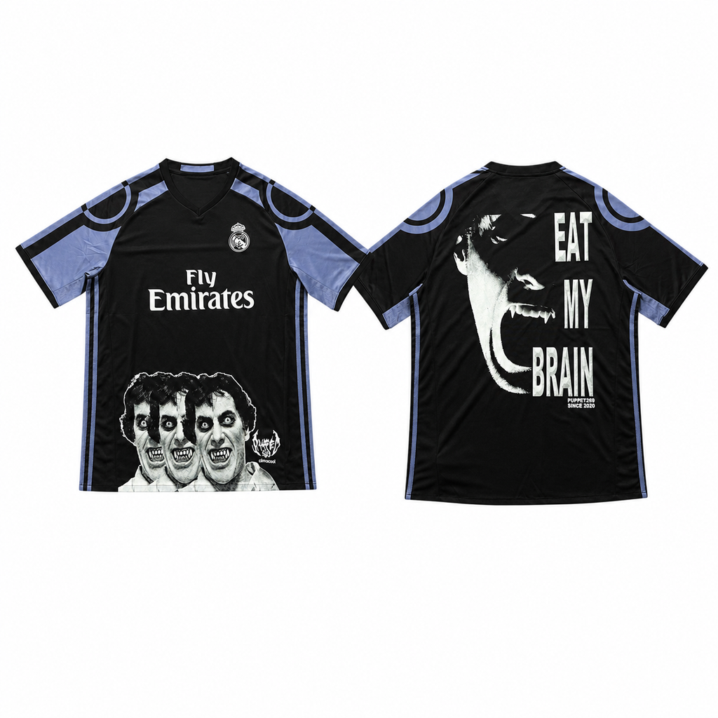 Real Madrid Horror Graphic Jersey - short sleeve front and back views