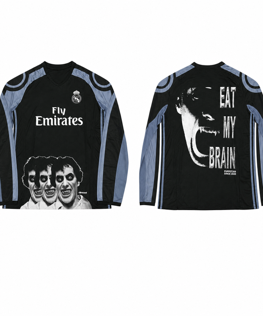 Real Madrid Horror Graphic Jersey - long sleeve front and back views