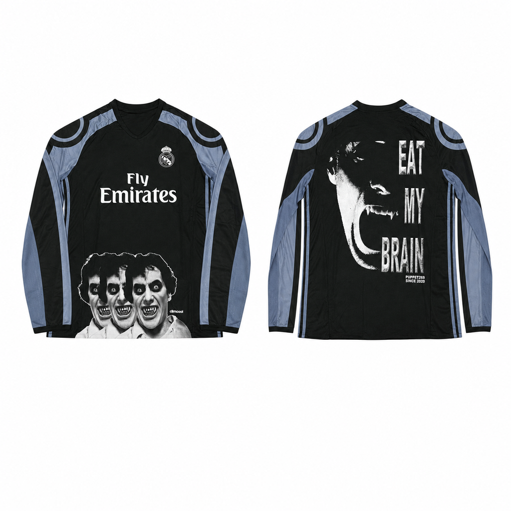 Real Madrid Horror Graphic Jersey - long sleeve front and back views