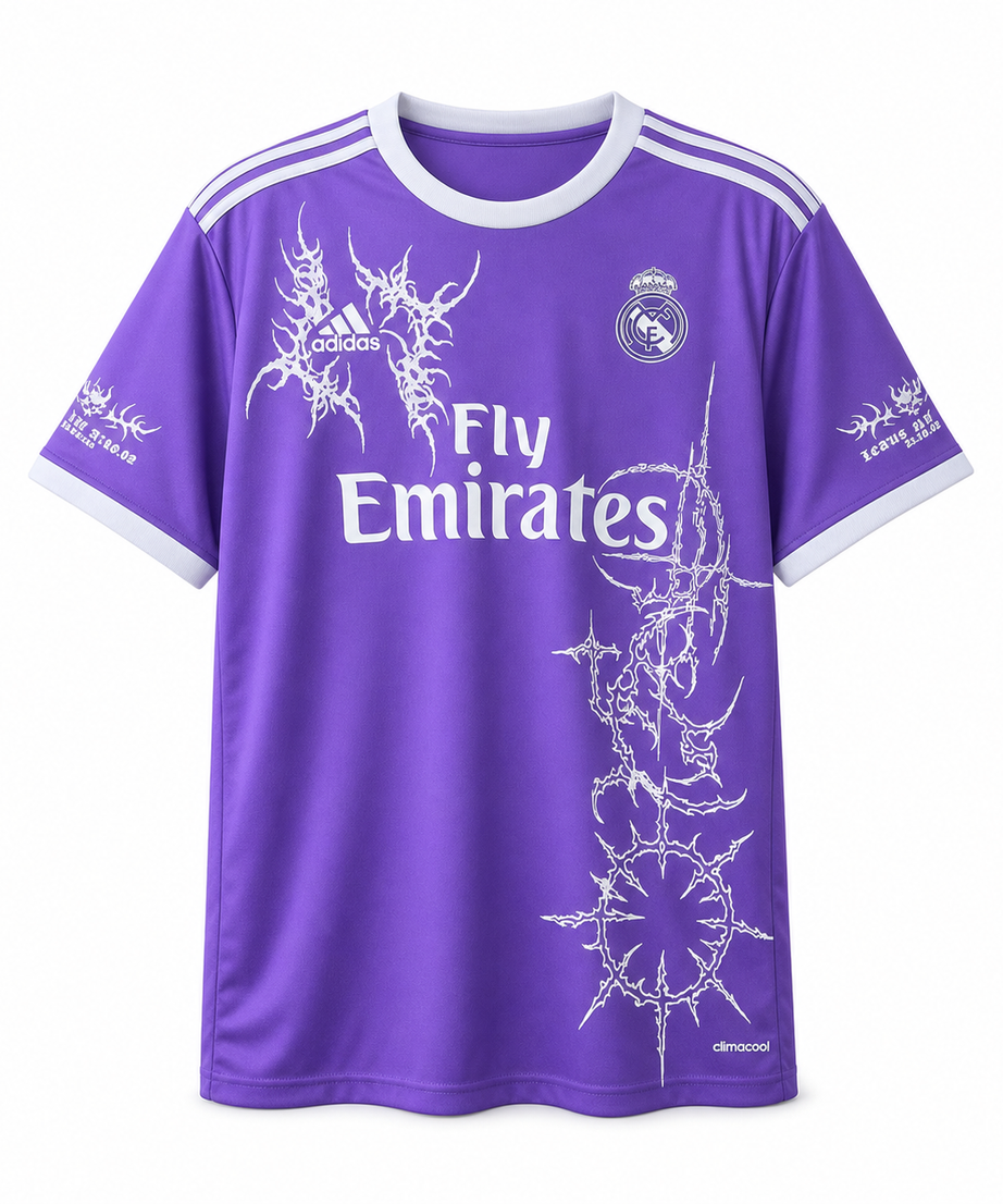 Real Madrid Purple Thorn Graphic Jersey - clean front product view
