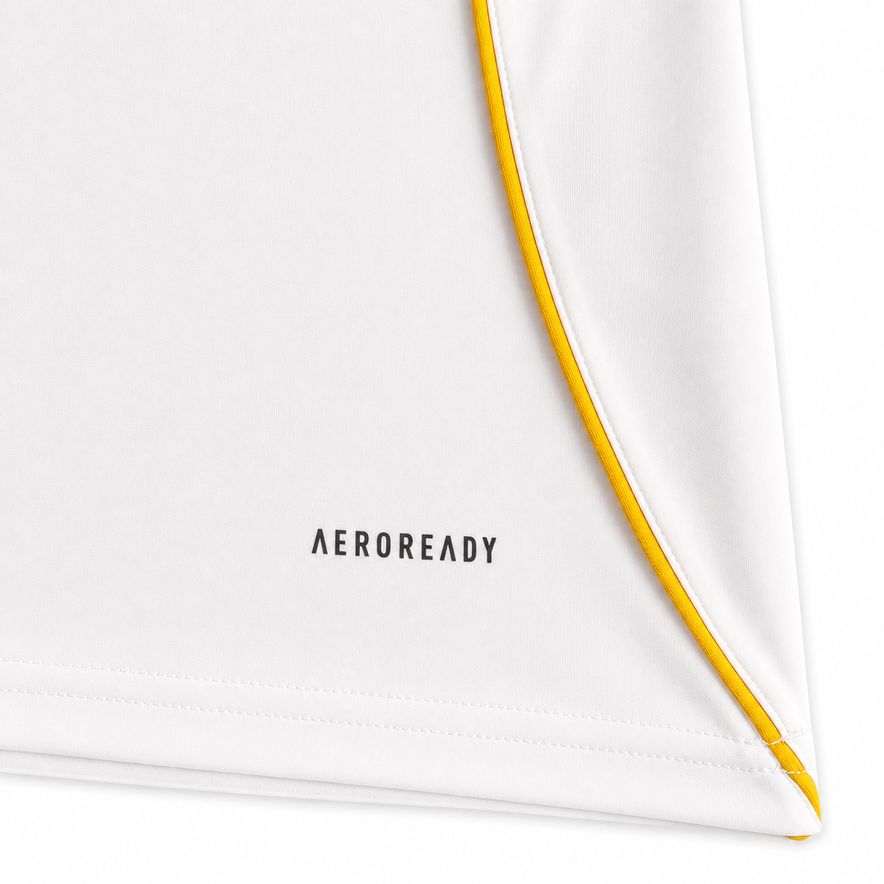 Real Madrid x Griffith White Graphic Jersey - fabric and gold piping detail