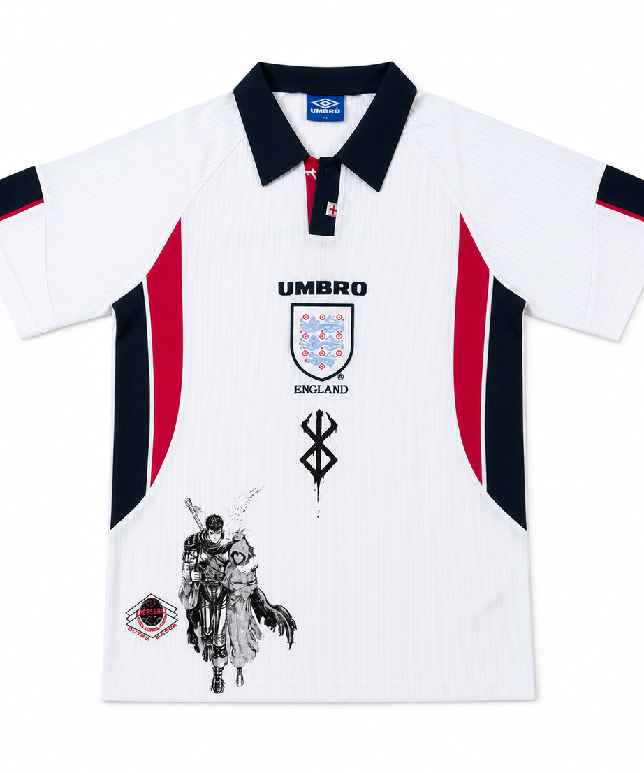 England x Guts & Casca White Graphic Jersey - clean front product view