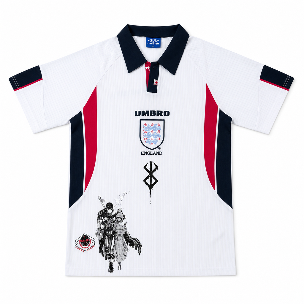 England x Guts & Casca White Graphic Jersey - clean front product view
