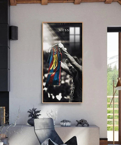 Lionel Messi Jersey Celebration Wall Art