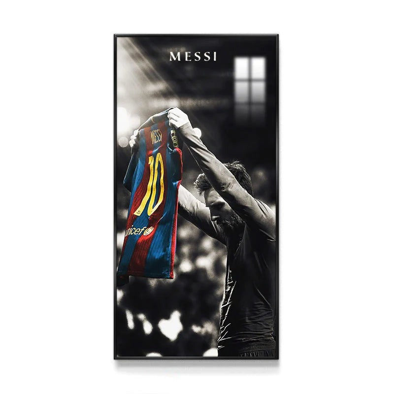 Lionel-Messi-Trikot-Poster als Wanddekoration zur Feier