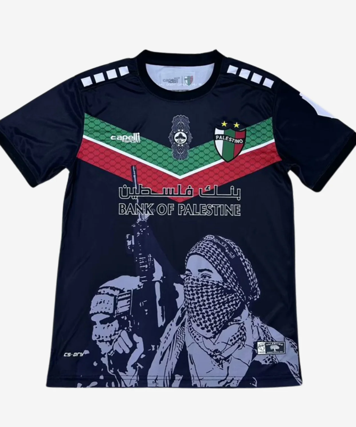 Schwarzes Trikot „Free Palestine“
