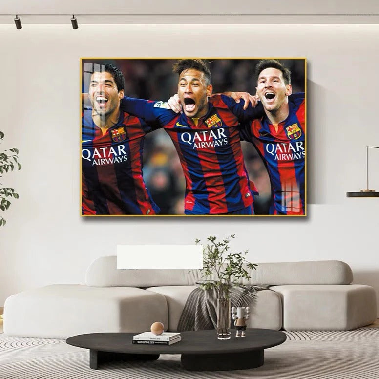 Lionel-Messi-Trikot-Poster als Wanddekoration zur Feier