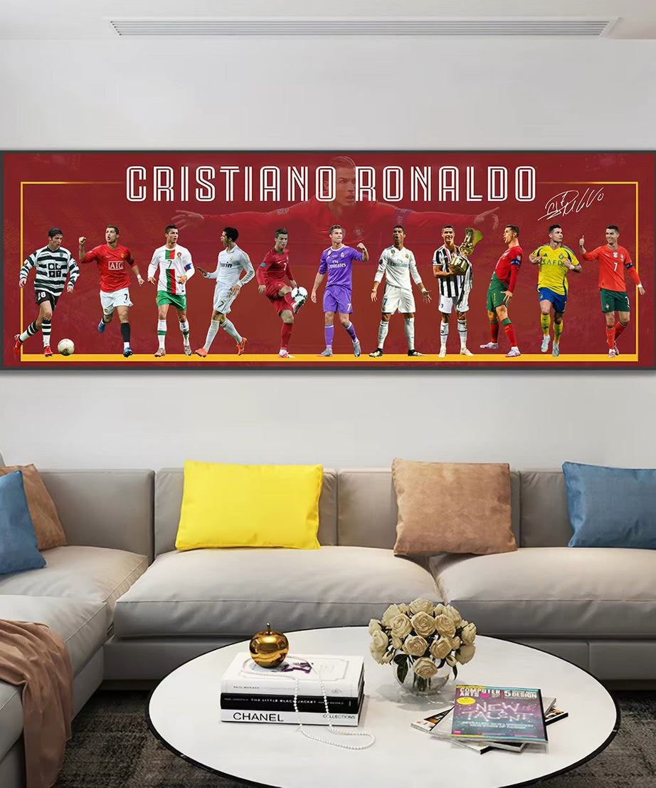 Cristiano Ronaldo Career Evolution Wall Art