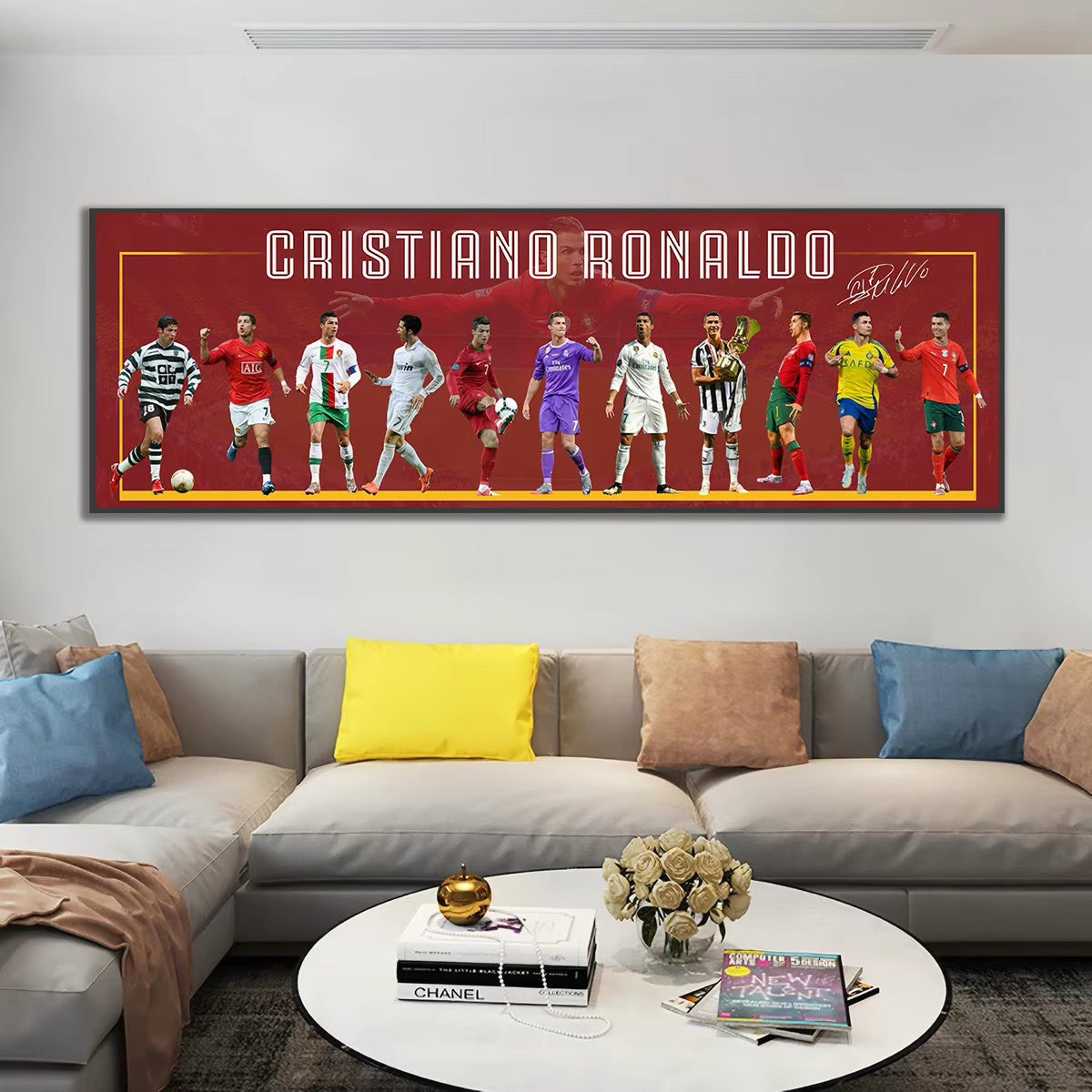 Cristiano Ronaldo Career Evolution Wall Art