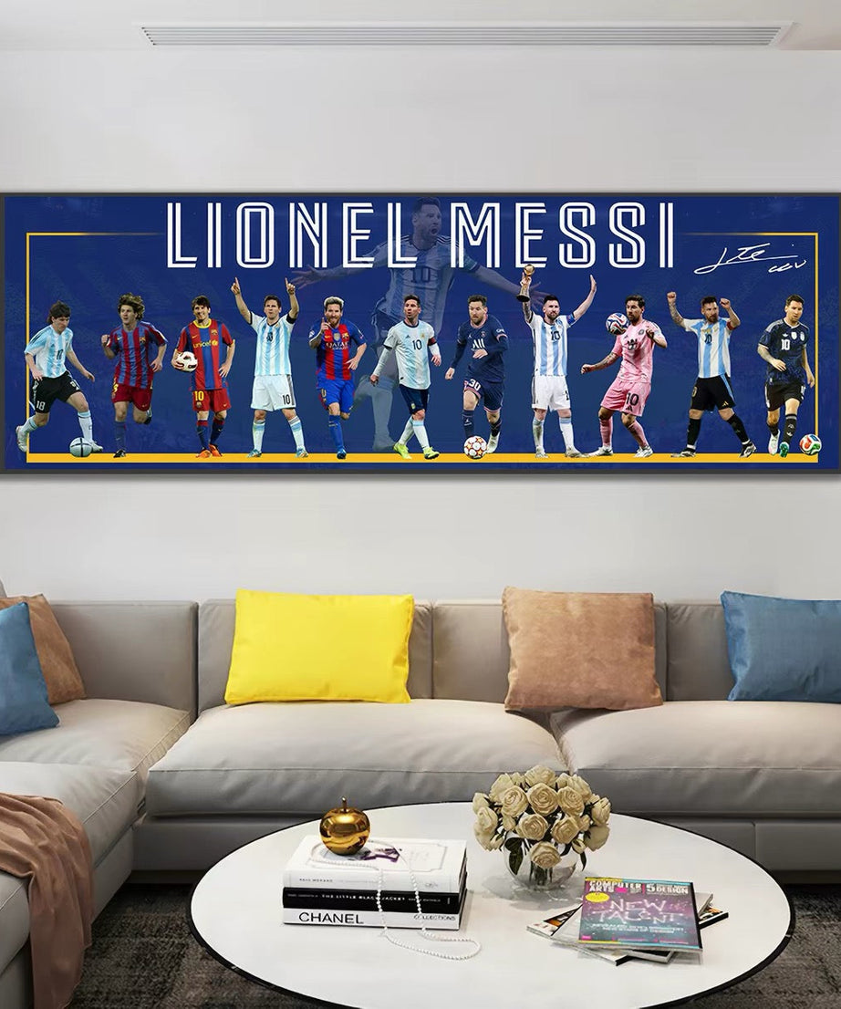 Lionel Messi Career Evolution Wall Art
