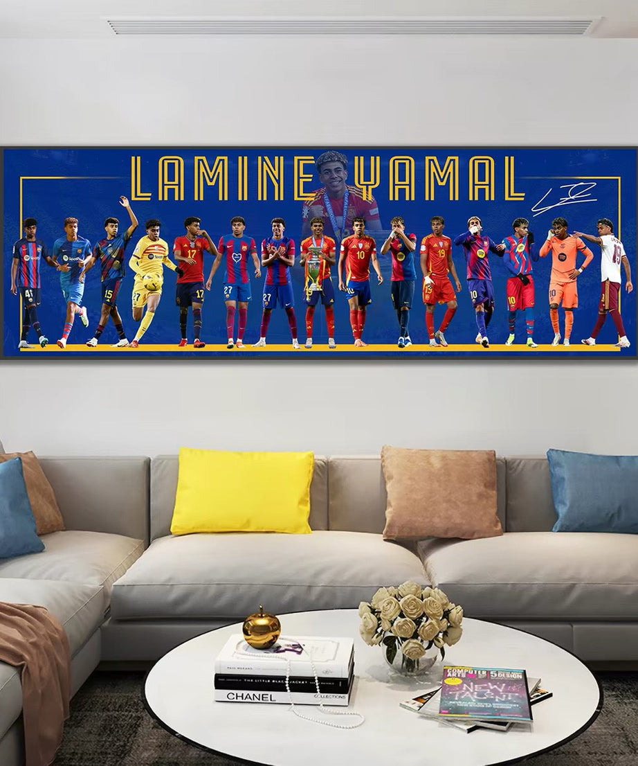 Lamine Yamal Career Evolution Wall Art