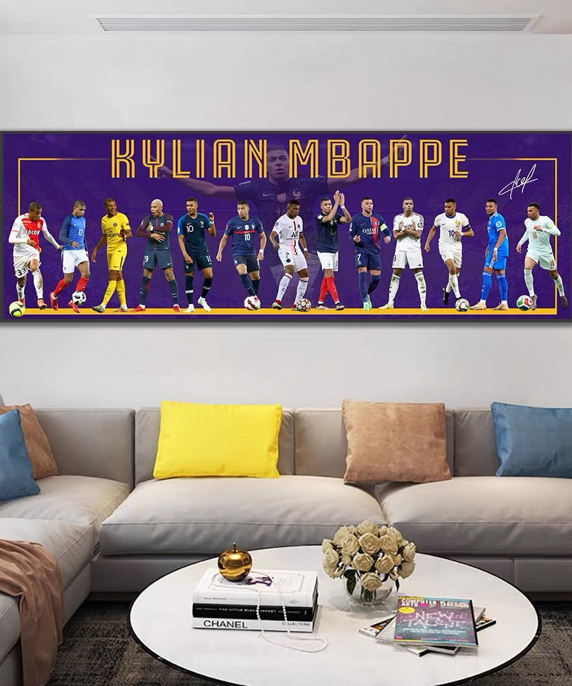Kylian Mbappe Career Evolution Wall Art