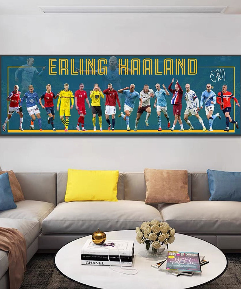 Erling Haaland Career Evolution Wall Art