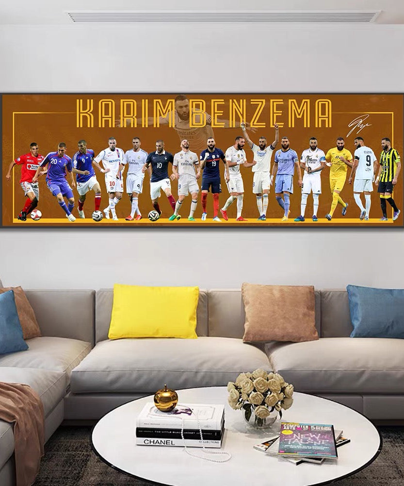 Karim Benzema Career Evolution Wall Art