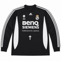 Saint Relics Real Madrid Black Long-Sleeve Graphic Jersey - clean front view on white background