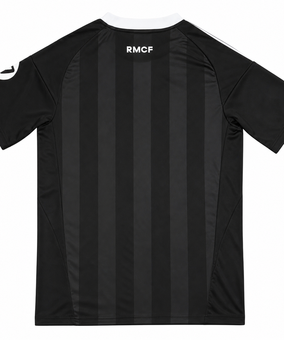 Gyro Zeppeli Real Madrid black graphic jersey back view