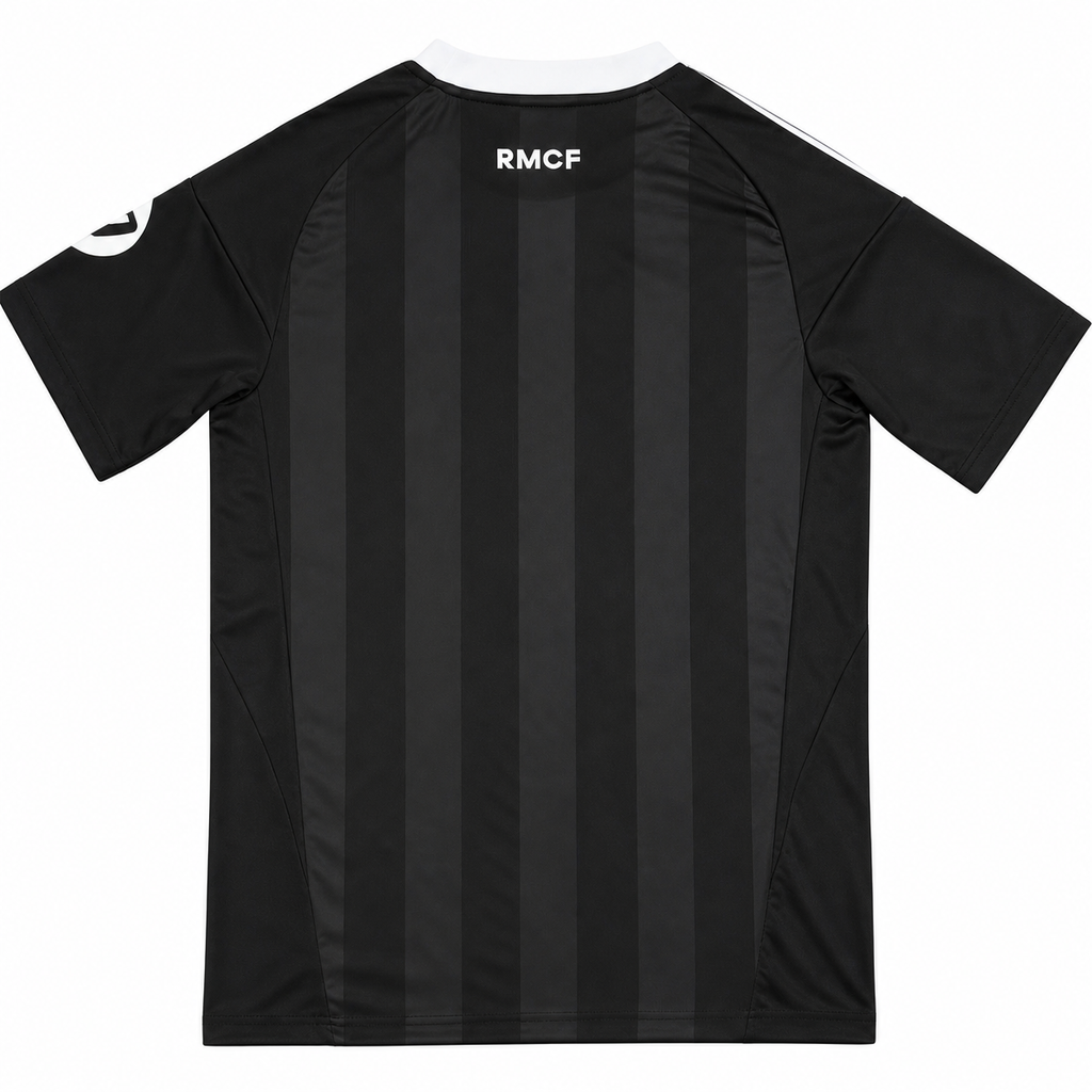 Gyro Zeppeli Real Madrid black graphic jersey back view
