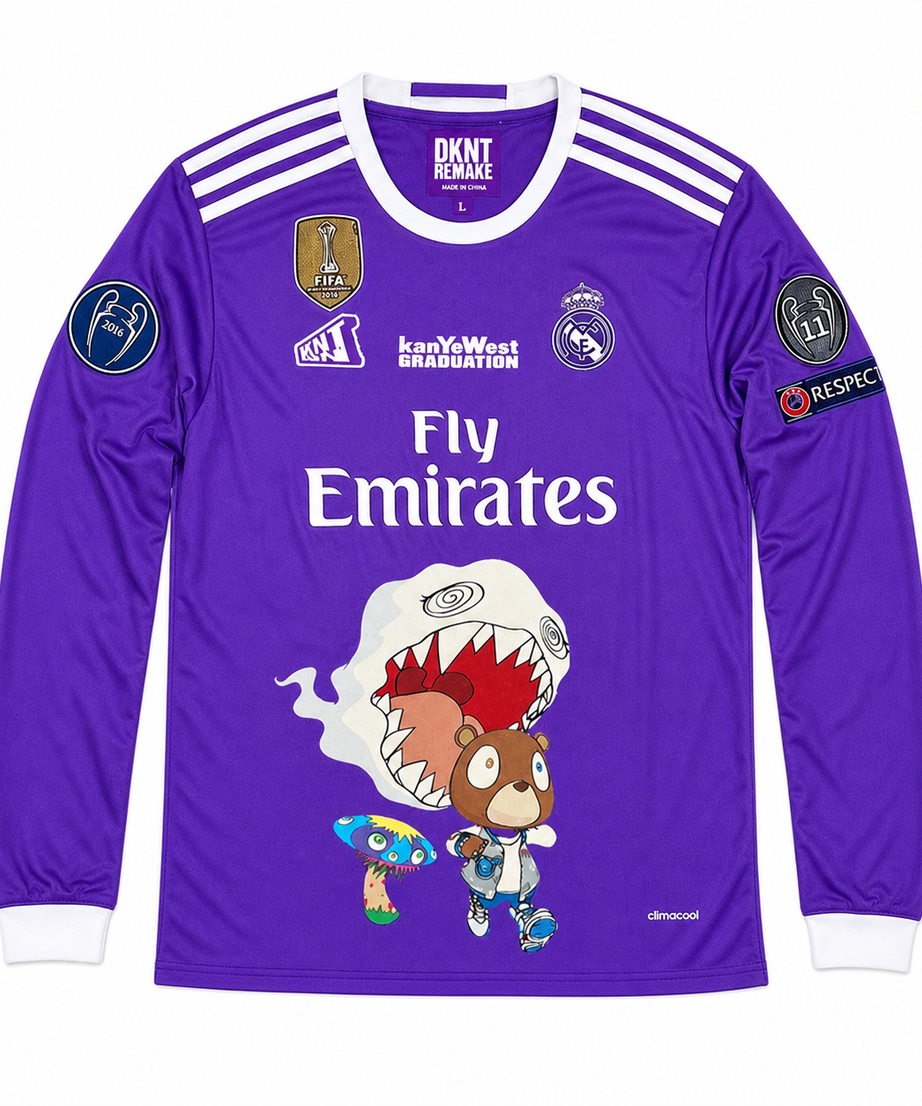 Kanye West Graduation purple jersey long-sleeve front view