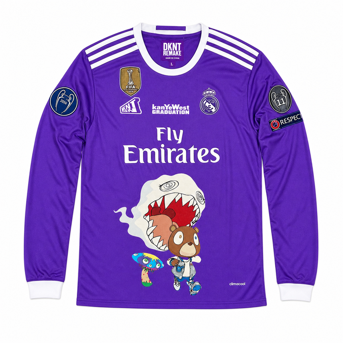 Kanye West Graduation purple jersey long-sleeve front view