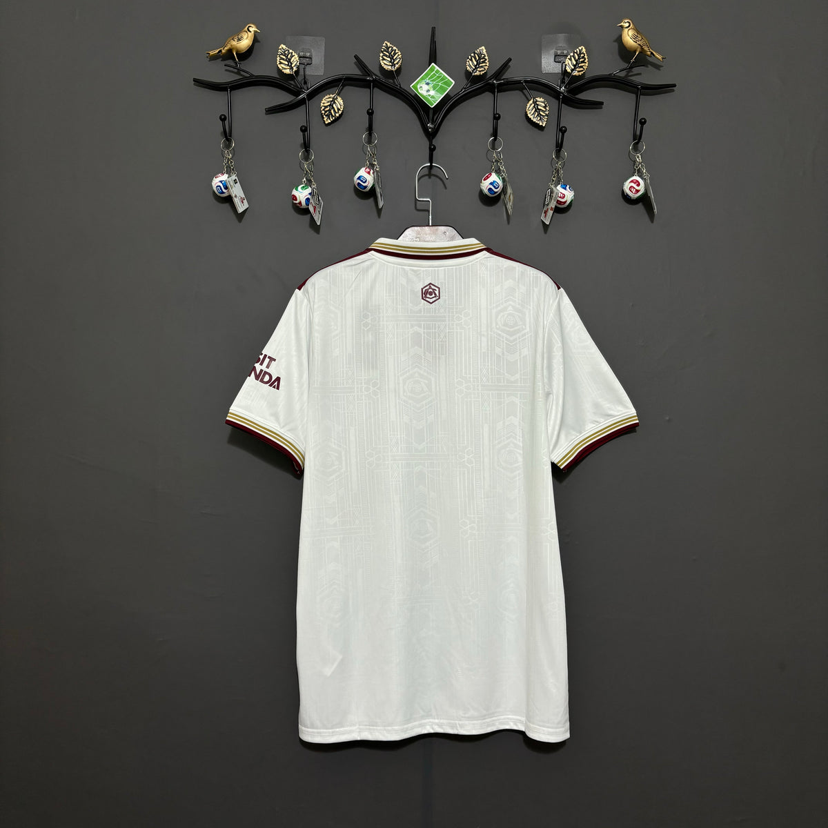Arsenal Bordeauxrosen-Stickerei-Trikot