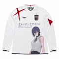 Reze England white graphic jersey long sleeve clean front view