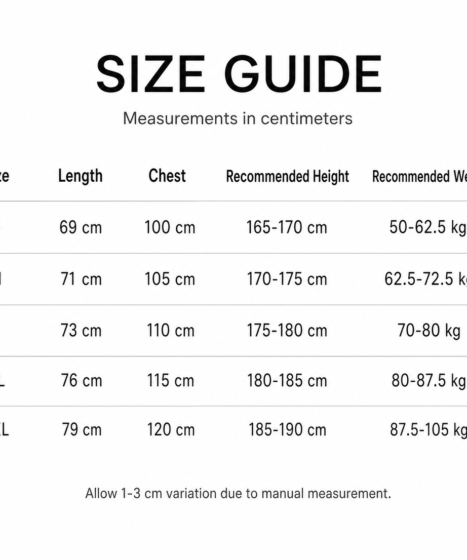 Makima England graphic jersey English size guide
