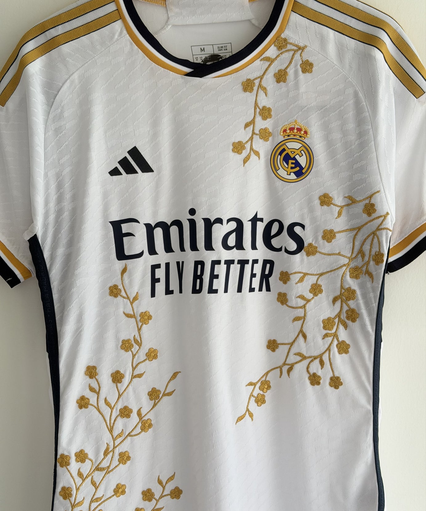 Real Madrid Gold Vine Embroidered Jersey - product image 3