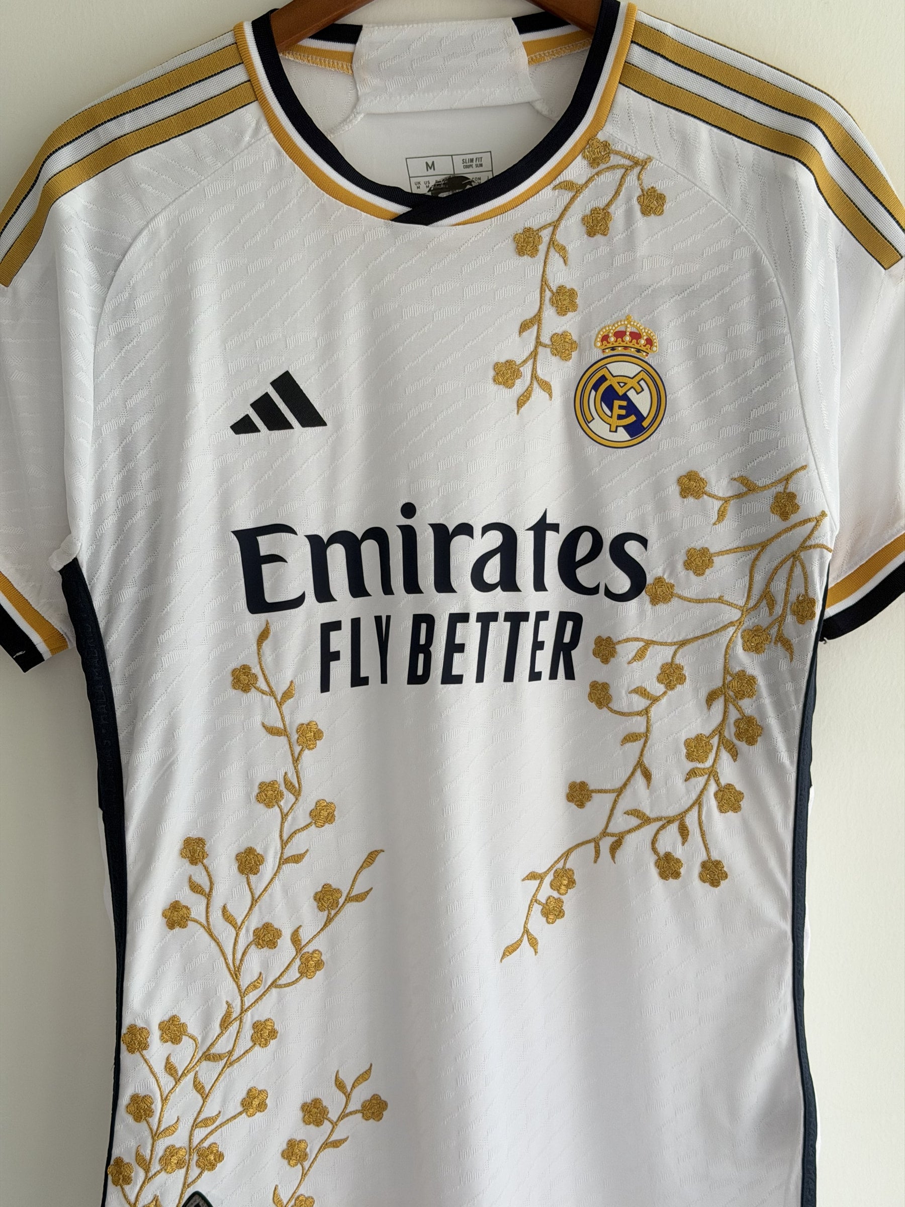 Real Madrid Gold Vine Embroidered Jersey - product image 3