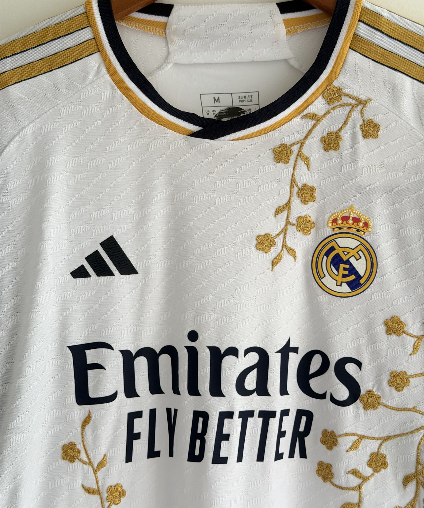 Real Madrid Gold Vine Embroidered Jersey - product image 4
