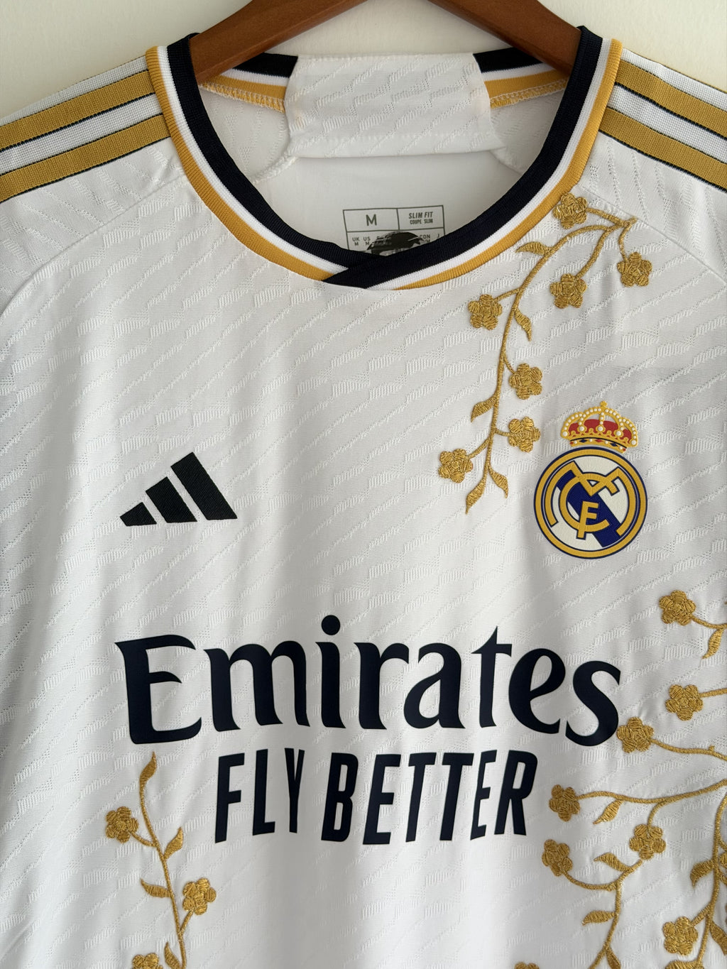 Real Madrid Gold Vine Embroidered Jersey - product image 4