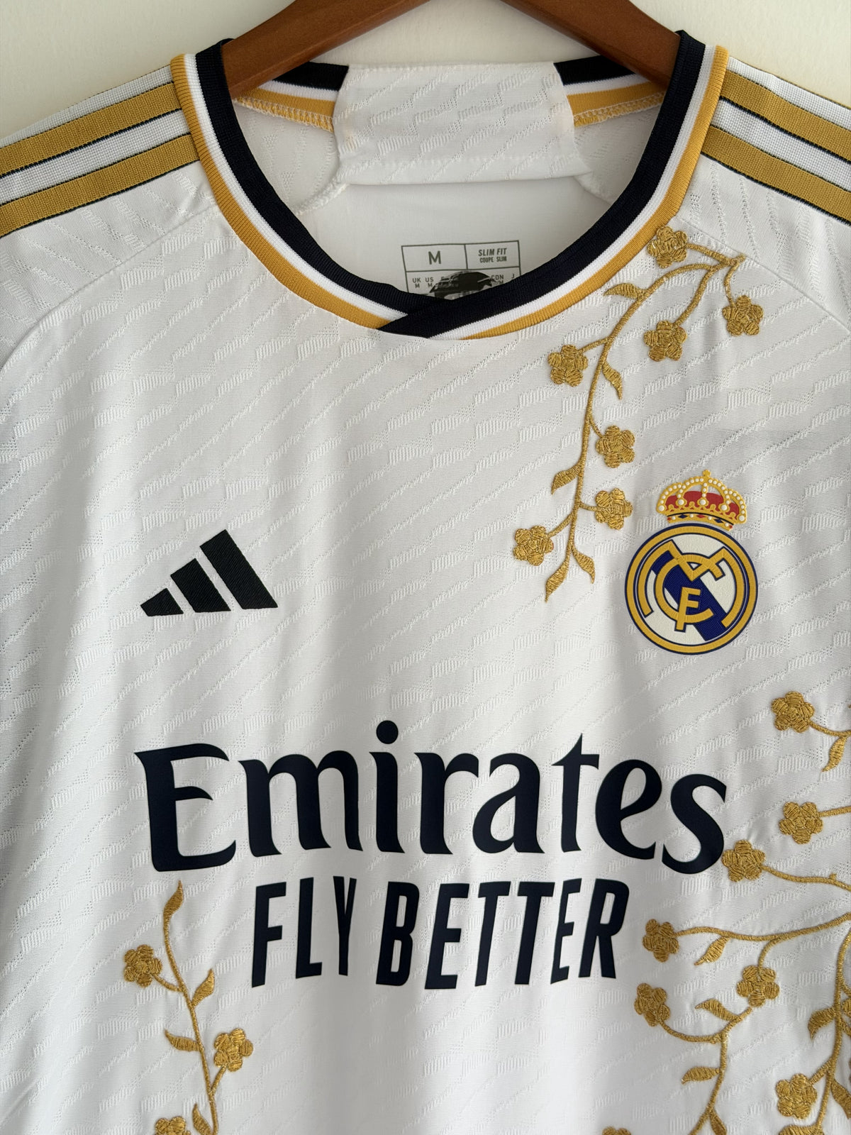 Real Madrid Gold Vine Embroidered Jersey - product image 4