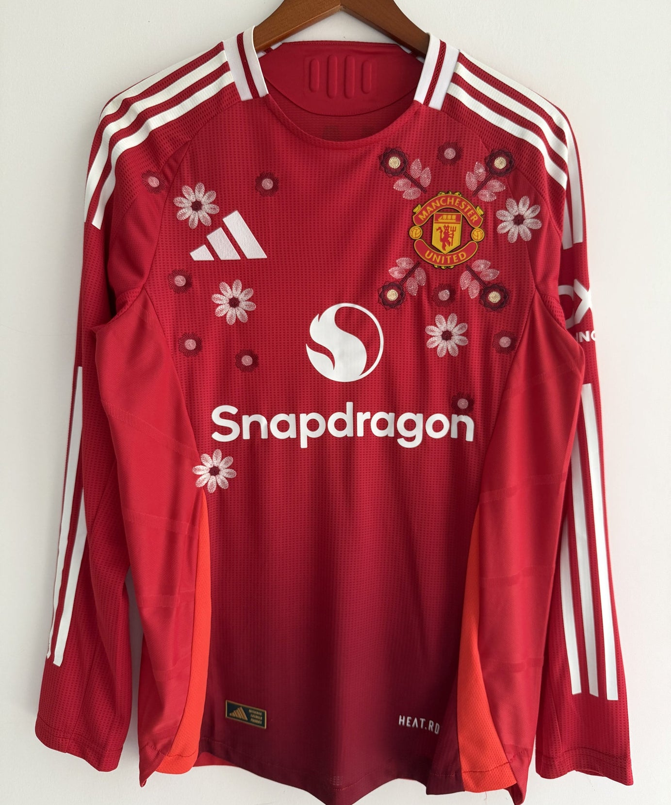 Manchester United Crimson Floral Embroidered Jersey - long sleeve product image 1