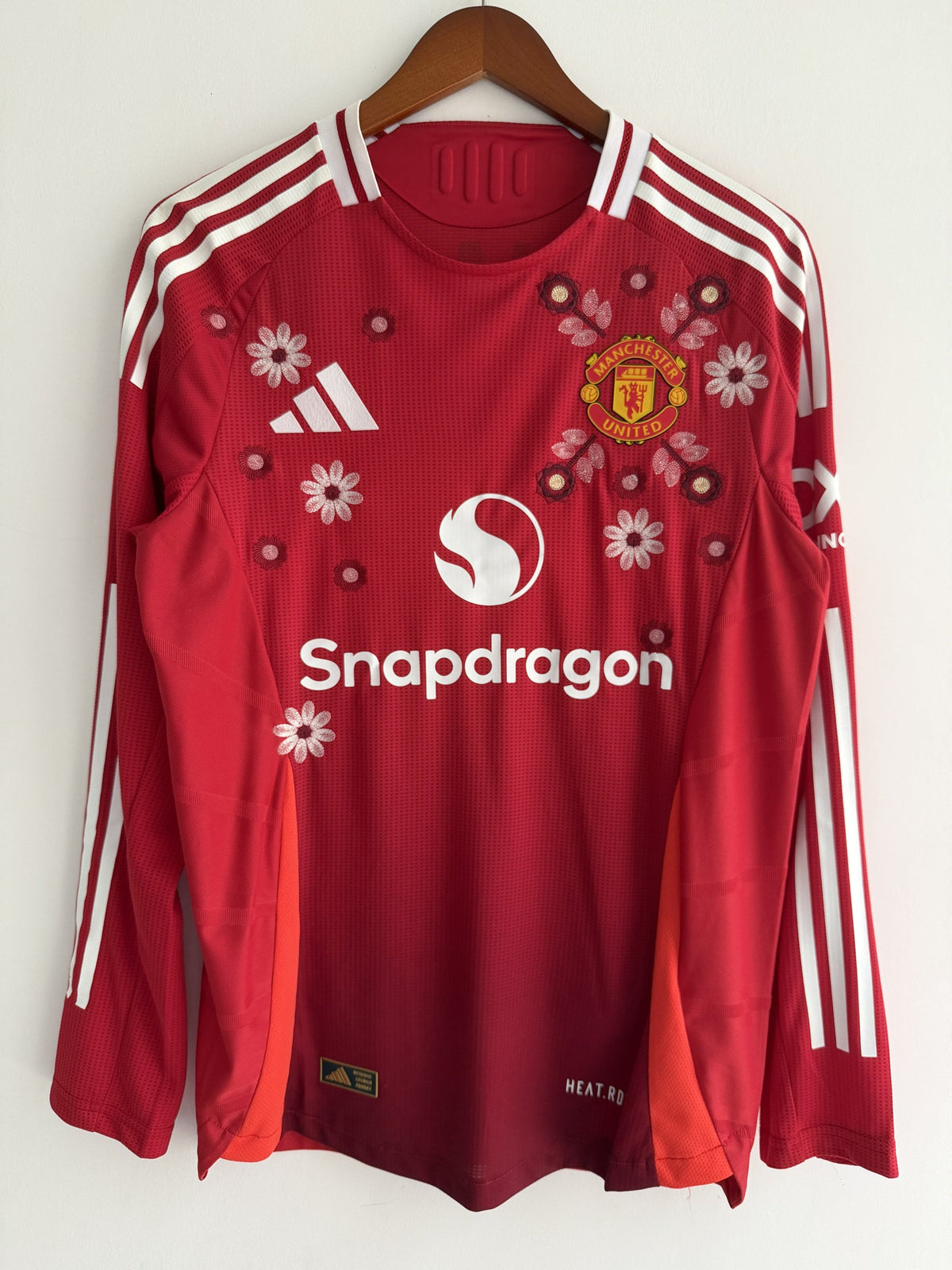 Manchester United Crimson Floral Embroidered Jersey - long sleeve product image 1