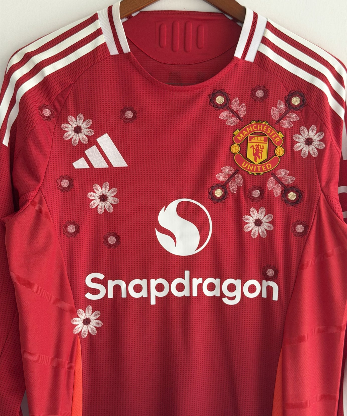 Manchester United Crimson Floral Embroidered Jersey - long sleeve product image 2