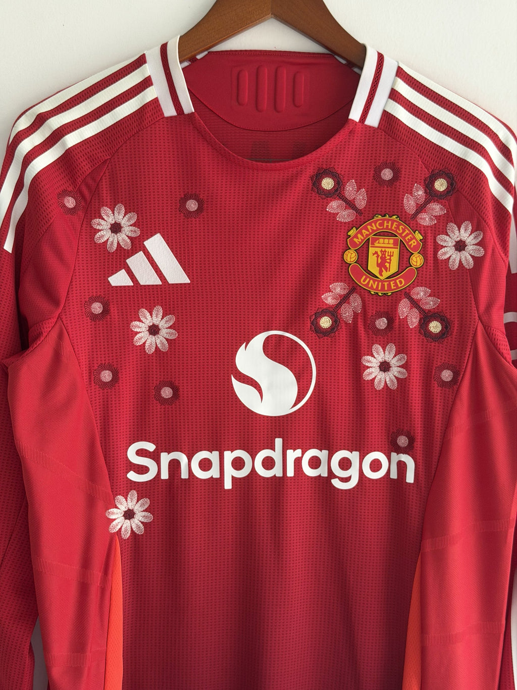 Manchester United Crimson Floral Embroidered Jersey - long sleeve product image 2