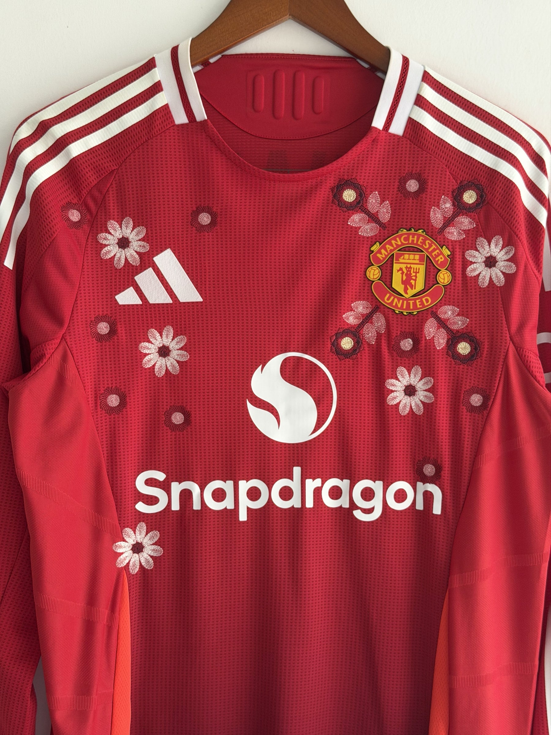 Manchester United Crimson Floral Embroidered Jersey - long sleeve product image 2