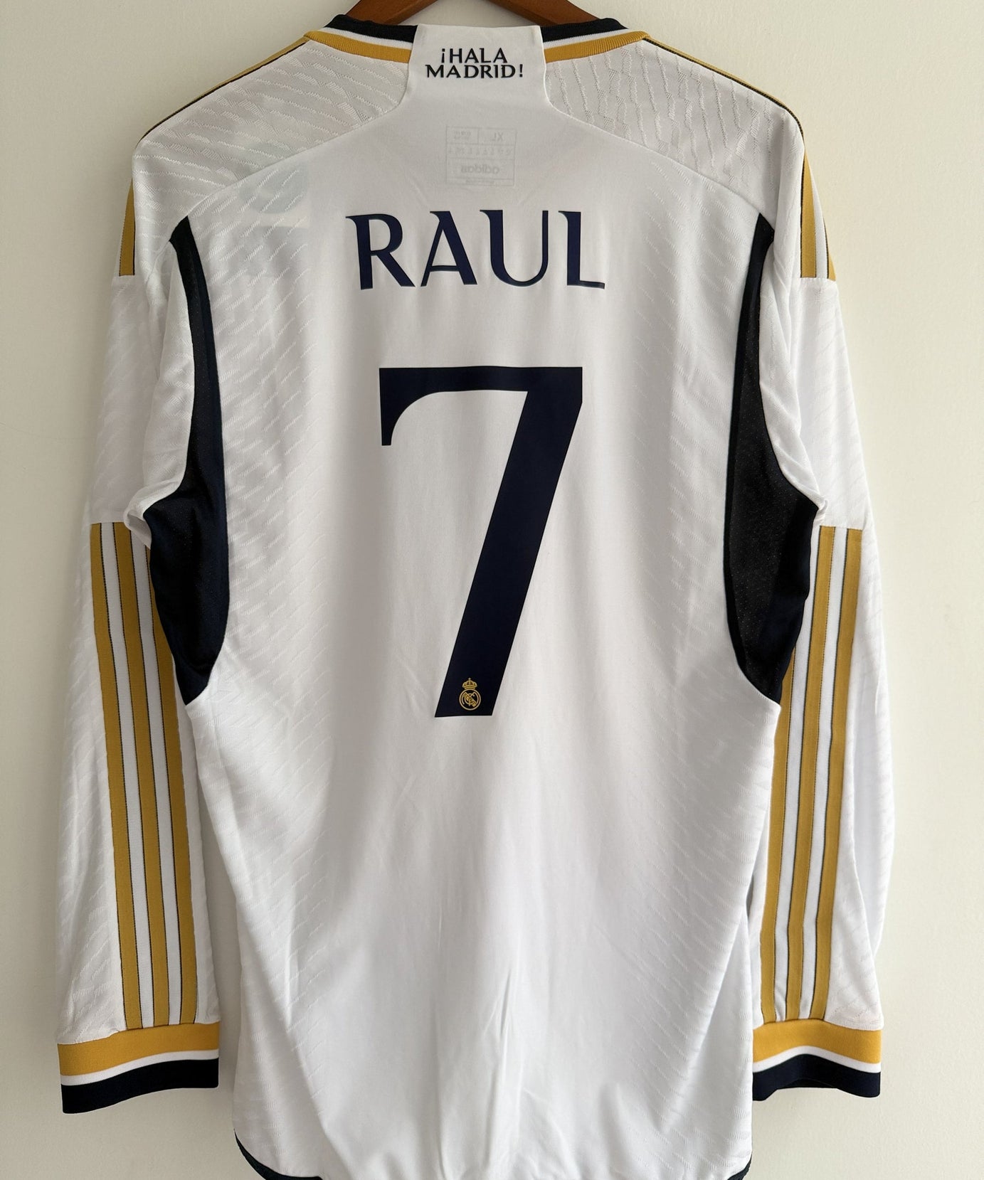 Real Madrid Gold Vine Embroidered Jersey - long sleeve product image 2