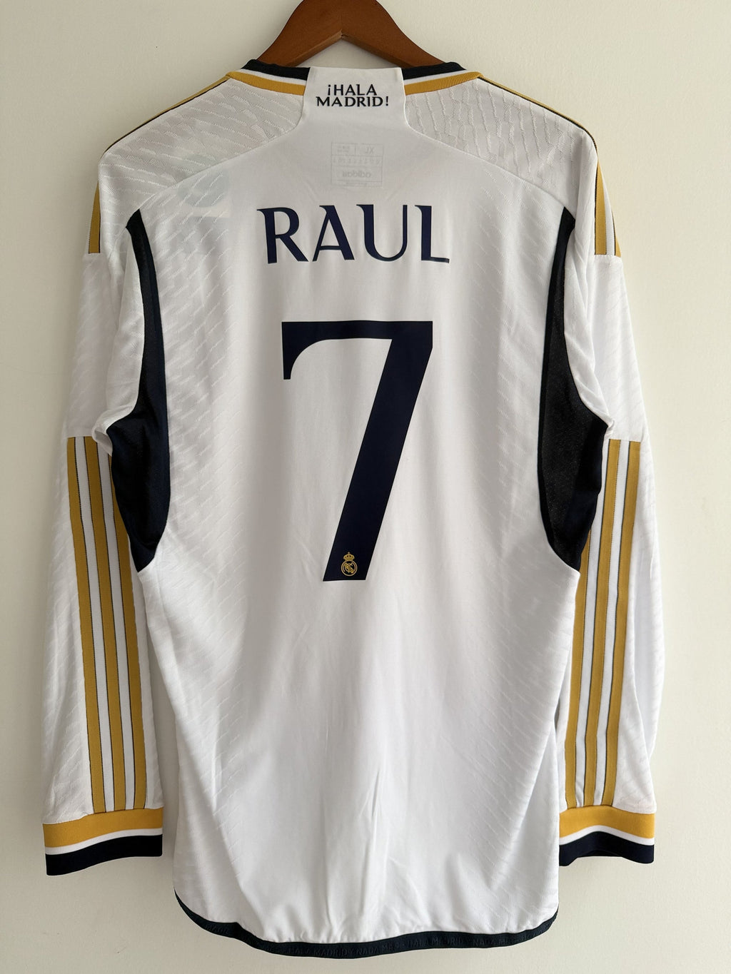 Real Madrid Gold Vine Embroidered Jersey - long sleeve product image 2