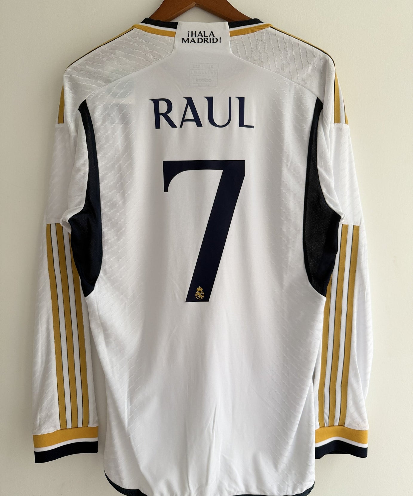Real Madrid Gold Vine Embroidered Jersey - long sleeve product image 3
