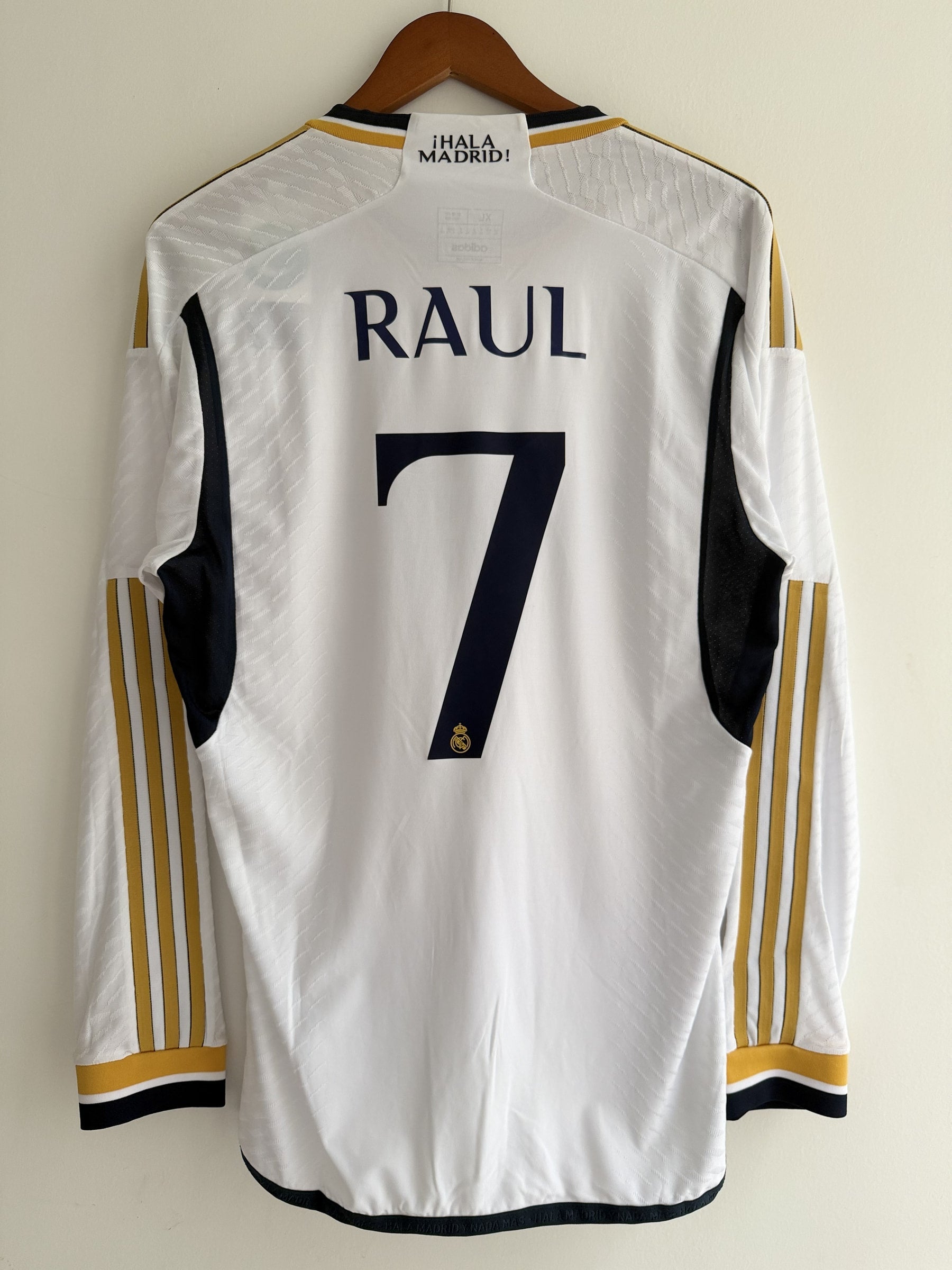 Real Madrid Gold Vine Embroidered Jersey - long sleeve product image 3