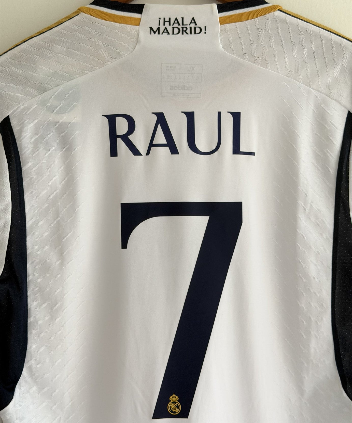 Real Madrid Gold Vine Embroidered Jersey - long sleeve product image 4