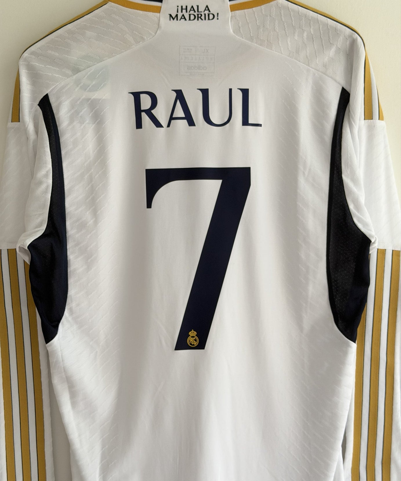 Real Madrid Gold Vine Embroidered Jersey - long sleeve product image 5