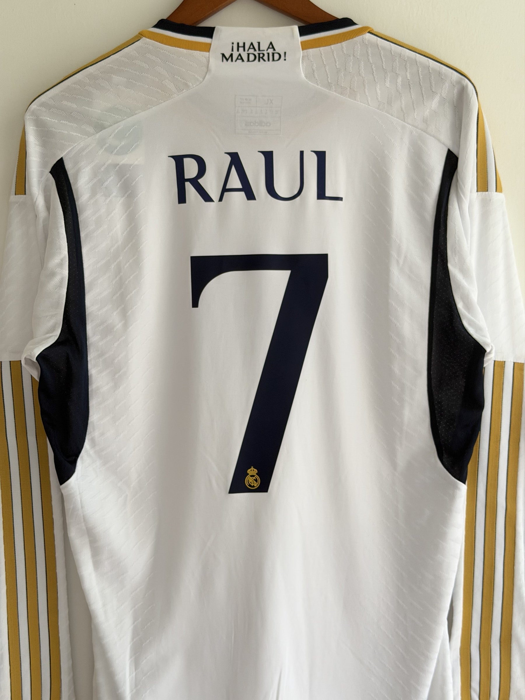 Real Madrid Gold Vine Embroidered Jersey - long sleeve product image 5