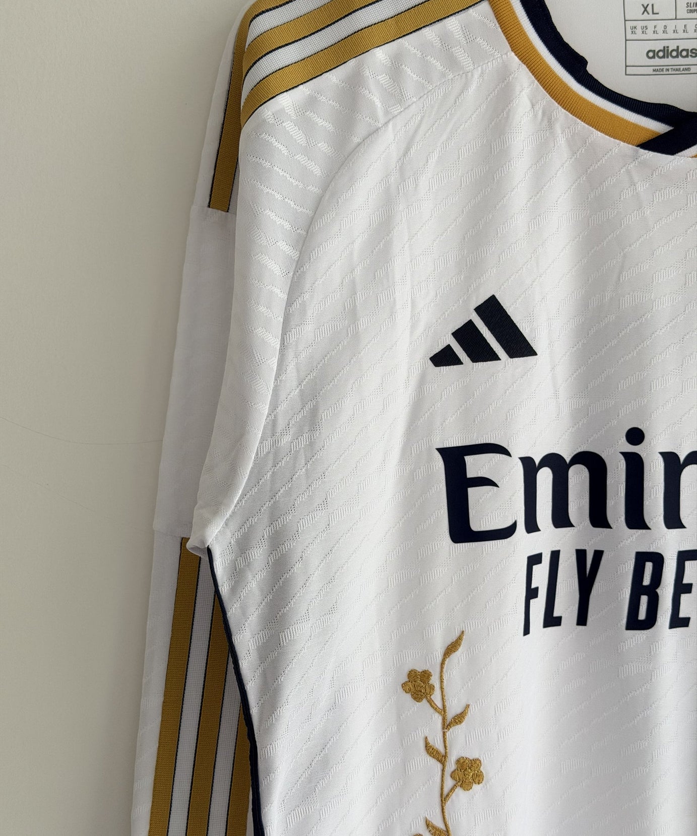 Real Madrid Gold Vine Embroidered Jersey - long sleeve product image 11