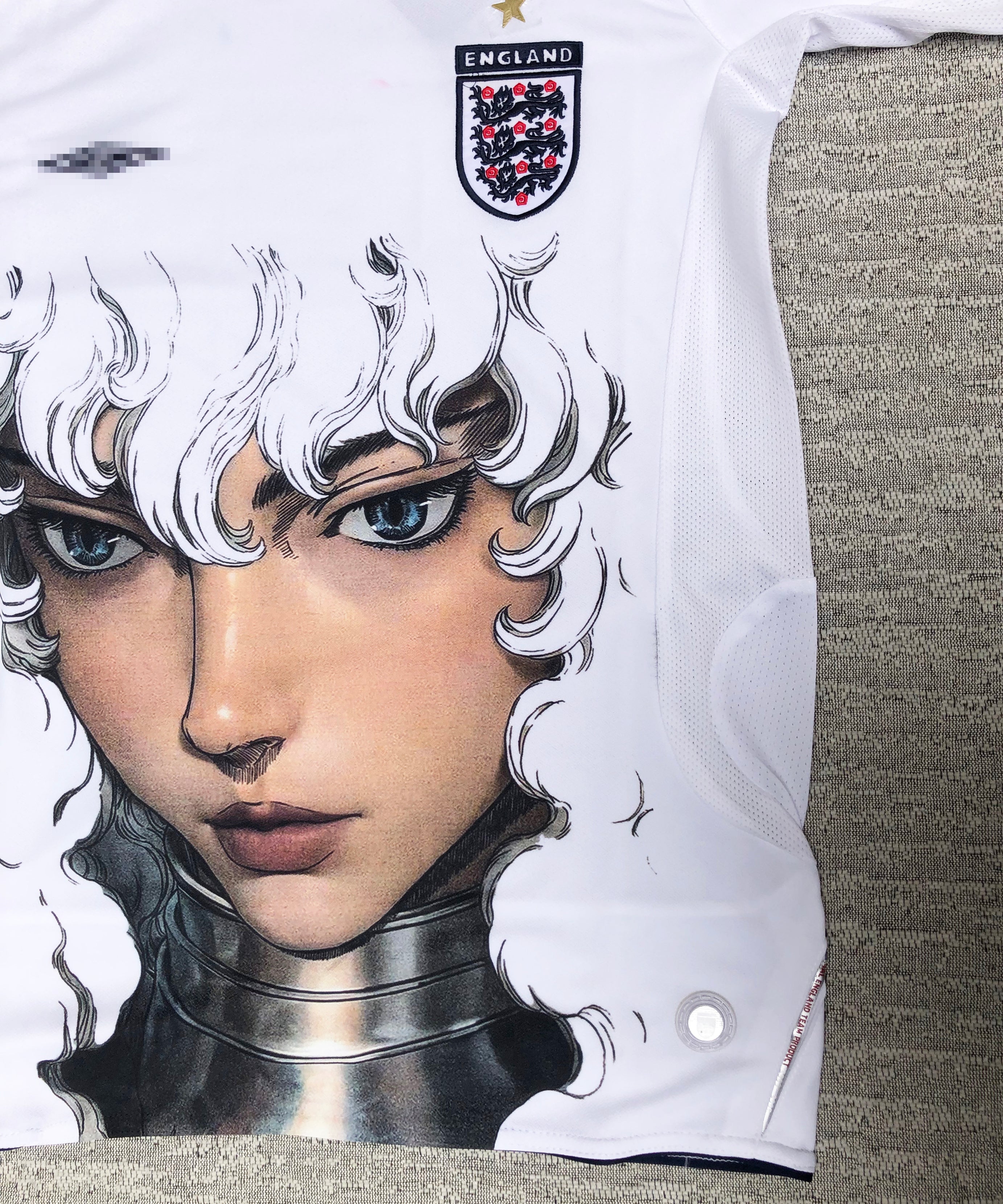 Griffith England White Graphic Jersey