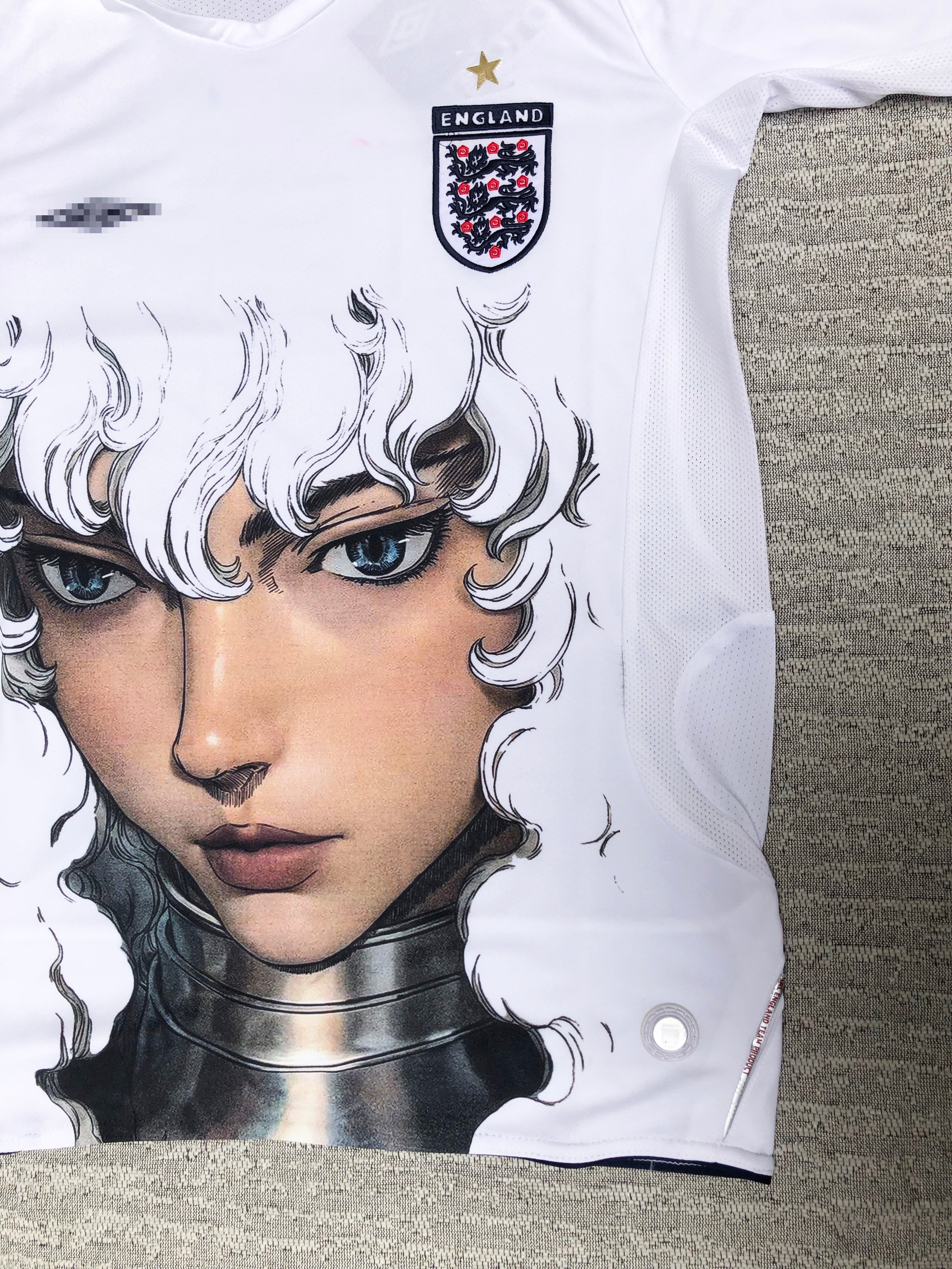Griffith England White Graphic Jersey