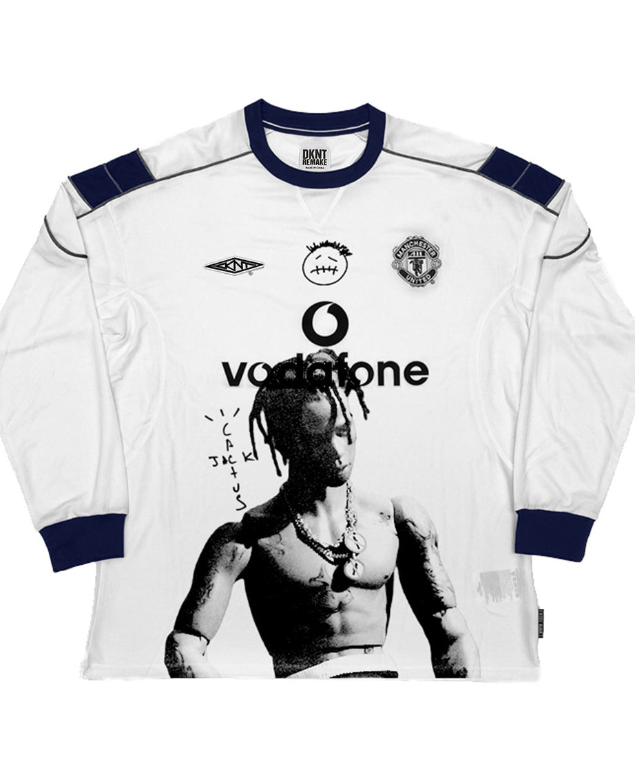 Maillot blanc à manches longues « Portrait » de Manchester United Travis Scott