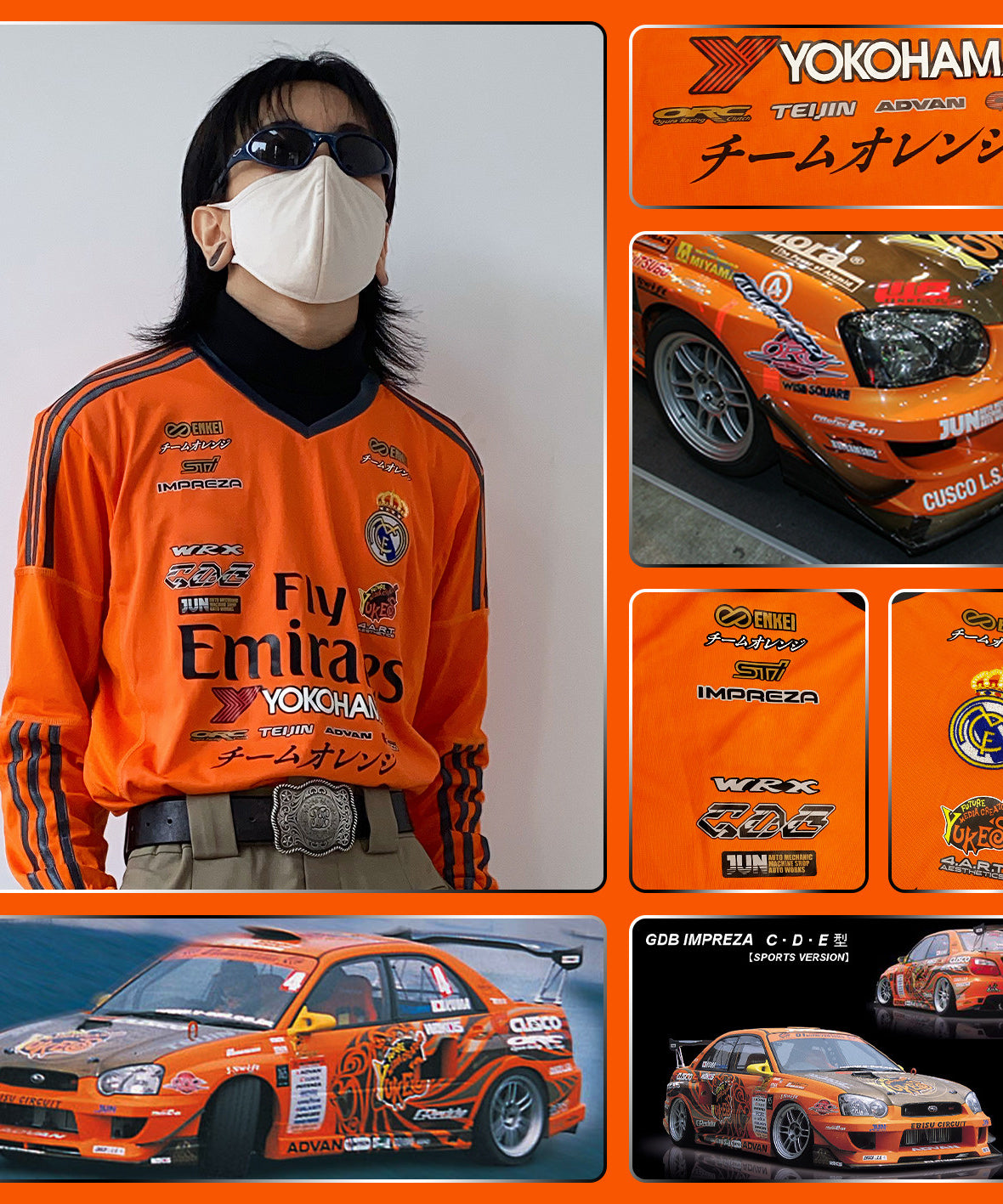 Real Madrid x Subaru GDB Team Orange Jersey - product view 5