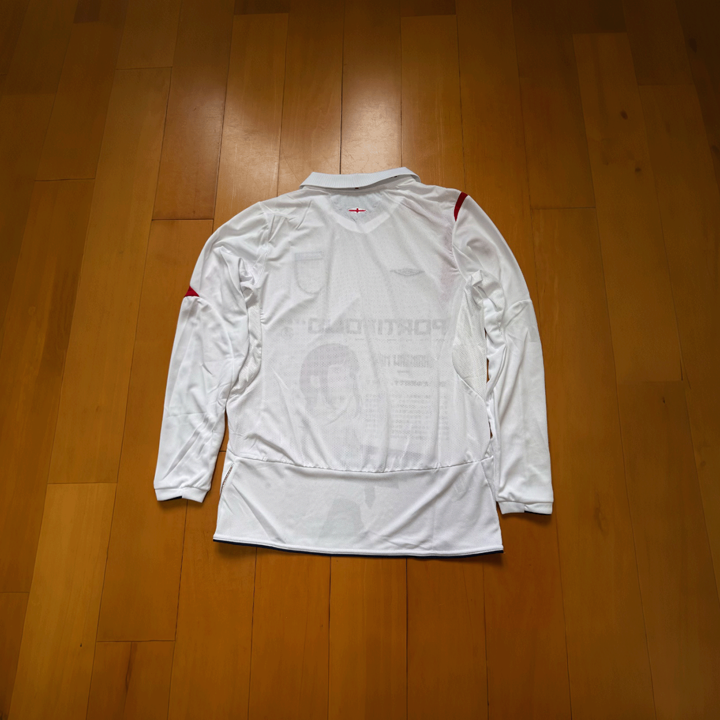 Makima England Weiß Langarm Grafiktrikot